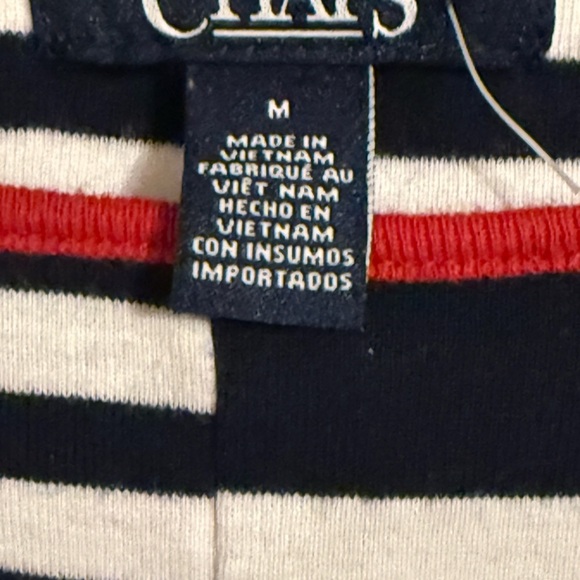 🌹Chaps Women's Striped Top - Red, Black, and White - Picture 4 of 4